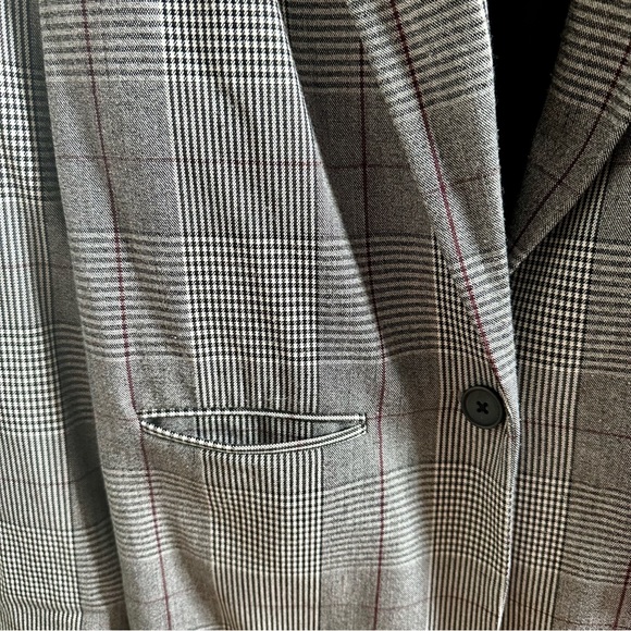 a new day Grey Tattersall Single Breasted Stretch Blazer - Picture 7 of 7